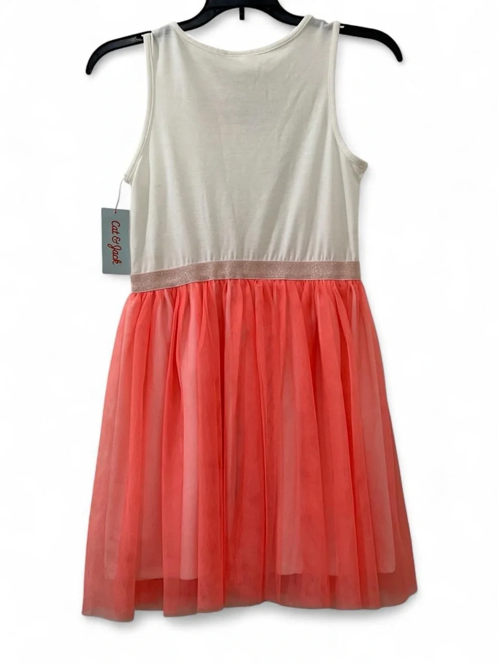 Cat & Jack White and Coral Tulle Unicorn Dress